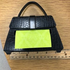 Black purse post-it note holder